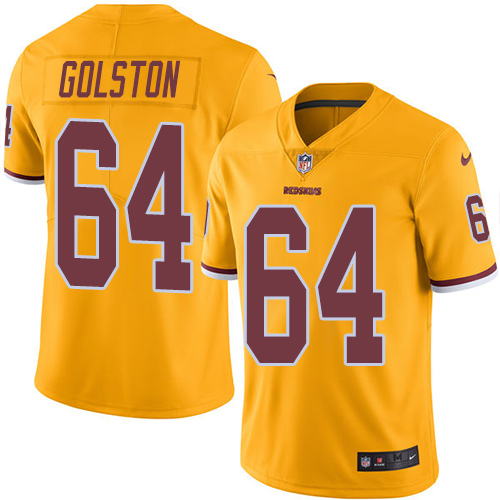 Youth Limited Kedric Golston Nike Jersey Gold - #64 Rush NFL Washington Redskins